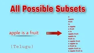 All Possible Subsets | Problem solving | coding practice -35