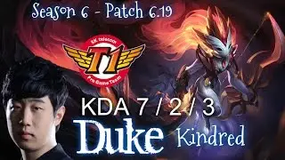SKT T1 Duke KINDRED vs REK'SAI Jungle - Patch 6.19 KR Ranked | League of Legends