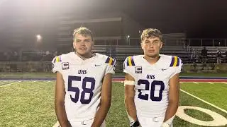 Unioto&rsquo;s Landyn Carruth and Cody Braden discuss Thursday&rsquo;s season opening victory against Portsmouth