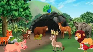 गधा बना जंगल का राजा! 😲 | जानवरों की मजेदार कहानी | Hindi Moral Story