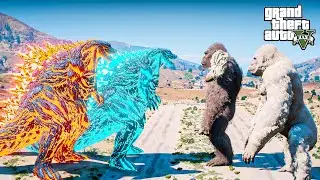 GTA 5 Mods: Godzilla Earth & Thermo Godzilla Earth vs Kong & George