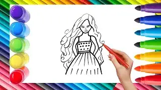 How To Draw cute Elsa Frozen Drawing, Painting & Coloring For Kids and Toddlers_🌈🎨 🐋