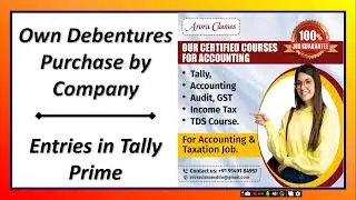 Own Debenture Purchase by Company and Entries in Tally Prime  |