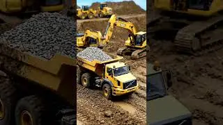 STUCKING RC TRUCKS & EXCAVATOR// RC MINING LIEBHERR  DIGGER// STONEBREAKER-AREA #rc #truck #viral