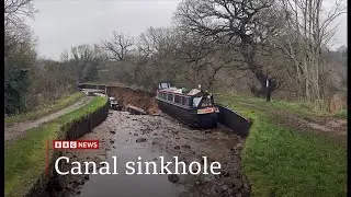 Incident majeur d&eacute;clar&eacute; suite &agrave; la formation d'un &eacute;norme trou dans un canal du Shropshire (1) (Ro...