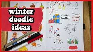 winter bullet journal ideas DOODLE TUTORIAL