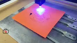 ORTUR Laser Master 2 - wycinanie obrazu palmy z grubego papieru