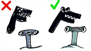 How to draw Alphabet Lore F & T do vs don't