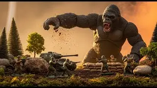 Army Men Stop Motion &mdash;  Skull Island Showdown Toy Soldiers vs King Kong