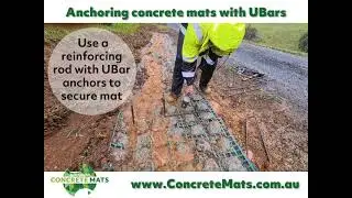 How to anchor concrete erosion control mats in high-flowing drains using UBar anchors and rods