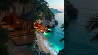 Moonlit coastal elegance unveils hidden paradises in dreamy ocean whispers.