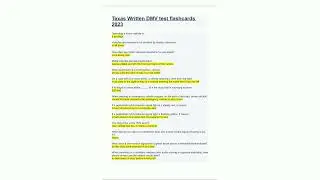 Texas Written DMV test flashcards 202315