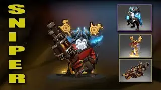 Dota 2 Plus Sniper Best Mix Set with Immortal (The Silver Fox-Golden Full-Bore Bonanza)