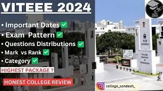 VITEEE Exam 2024 | Addmission | Eligibility| Exam pattern | important dates | #viteee #college