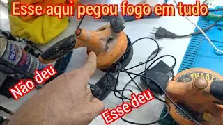 Maquina assentar pisos KHAATA não liga, pisca led de carga mas não liga, não vibra, parou do nada 🤷🏻