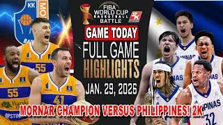 GILAS PILIPINAS vs MORNAR EUROPE GAME TODAY January 29, 2026 - Amazing Fantastic Game! 2k