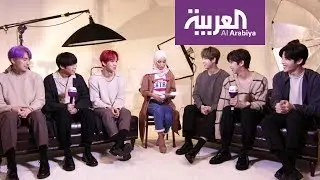لقاء فرقة snuper الكورية مع العربية