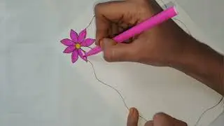 Simple Floral Vine Border Design | Easy Project & Notebook Decoration | Bunny Artzz 🎨