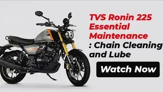TVS Ronin Chain Maintenance | Chain Cleaning & Lubrication Step by Step #TVSRonin #BikeChainCleaning