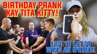 LAST TO LET GO WINS AN iPHONE (WITH BIRTHDAY PRANK ON KITTY) | CHAD KINIS VLOG