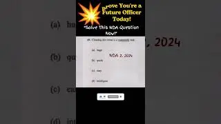 Crack NDA English with 1 PYQ Daily | NDA 2026 Preparation #ndaexam #tranding #feedshorts #nda2026