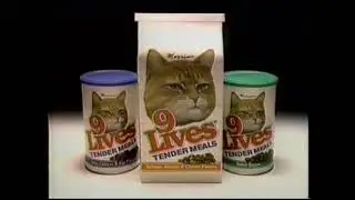 9 Lives Tender Meals Commercial w/Morris the Cat (July 14, 1986)