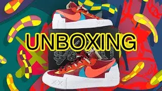 NIKE BLAZER LOW SACAI KAWS TEAM RED UNBOXING