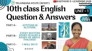 10th Class English Unit -1 question and answers Comprehension ,Grammar & Vocabulary TS