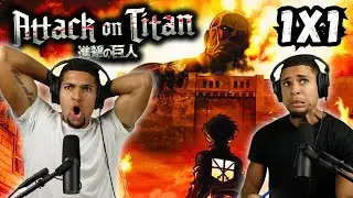 TWINS FIRST TIME WATCHING ATTACK ON TITAN!! | 1x1 Reaction!