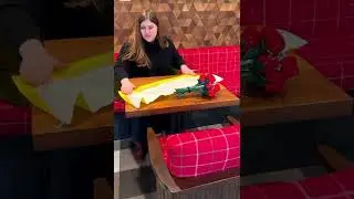 You can reuse Lego paper bags to make a beautiful flower bouquet #lego #shortvideo