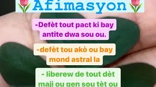 AFIMASYON PWUISAN - defèt tout akò/pact ou fè ak mond sa