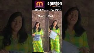 Meesho Vs Amazon #Co-ord Set 👌#viral #shorts #comparison #ytshorts #sonastylecorner
