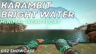 Karambit Bright Water (Minimal Wear) | CS2 Skin Showcase #1486