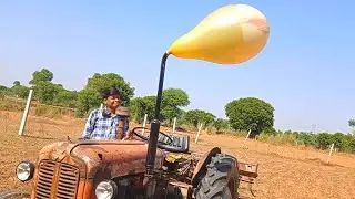 Biggest Monster balloon vs tractor experiment - super big size balloon Create