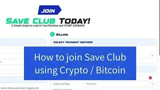 How To Join Save Club Using Bitcoin or Other Crypto