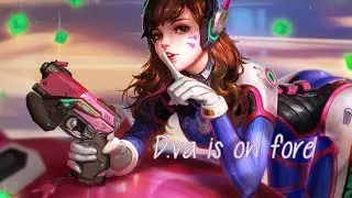 Overwatch : D.va is on fire !! Quadruple kill