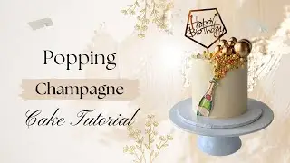 Popping Champagne Cake Tutorial | Easy DIY Gold Celebration Cake