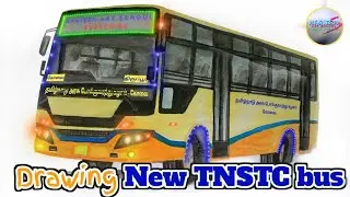 Drawing TNSTC bus | Ashok leyland bus | HARIESH ART SCHOOL
