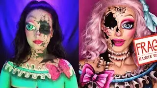 Broken Doll Makeup 💓| Body art tutorial 