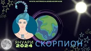 ♏СКОРПИОН ⭐ ЯНУАРИ 2024  - ИЗГРЕВ НА МЕРКУРИЙ КАТО ЗОРНИЦА ⭐ AstroCalendar&reg;