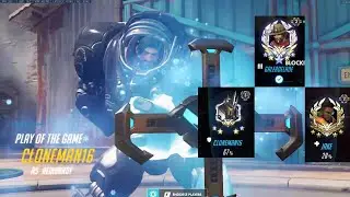 POTG! CLONEMAN16 + GALE + JAKE! CRAZY REINHARDT PLAYS! OVERWATCH GAMEPLAY SEASON 27 TOP 500