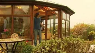 Hawk falls off gutter