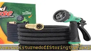 Flexi Hose with 8 Function Nozzle, 50FT - Lightweight Expandable Garden Hose, No-Kink Flexibility,