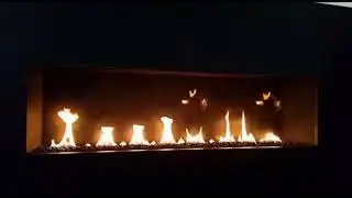 Gas Log Fireplace in Total Darkness🔥Ambience | Clean Flames, Soft Glow & Quiet Comfort (2 Hrs)