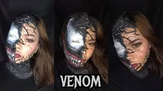 #shorts #sfx #facepaint                                       Venom Makeup Tutorial