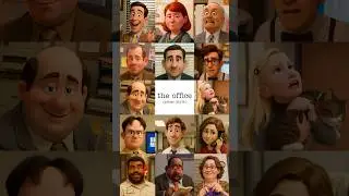 The Office - PIXAR Style✨ #comedy #animation #stevecarell #johnkrasinski #theoffice #funny #pixar