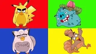 Angry Birds Pokemon Go Transform - Pokemon Transform to Angry Birds For Learning Colors Pa