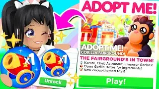 *IT'S HERE* CRAFTING ALL 6 GORILLA'S in ADOPT ME FAIRGROUND UPDATE (roblox)