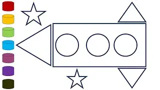 How to Draw a Rocket Cartoon drawings for kids step by step super easy