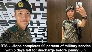 BTS' J-Hope completes 99 percent of military service with 5 days left for discharge